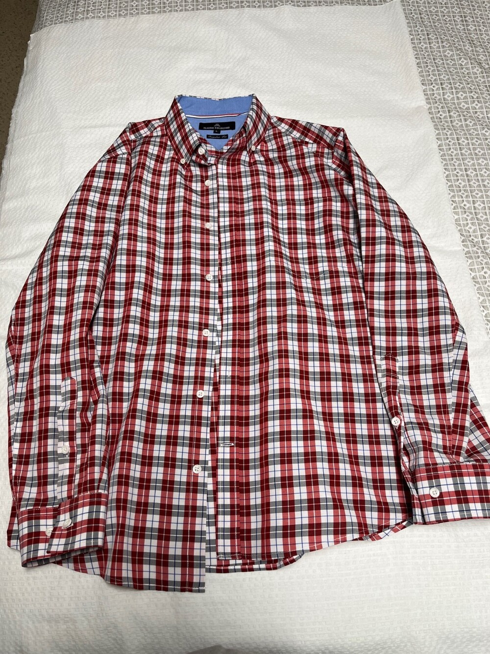 Classic Collection Men's Dress Shirt Multi Color Plaid 16-34/35 No Iron